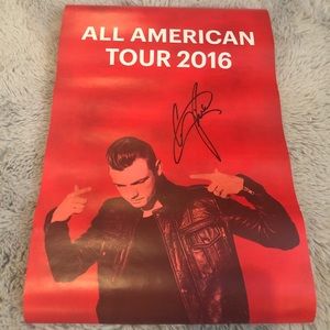 Nick Carter All American 2016 tour signed poster